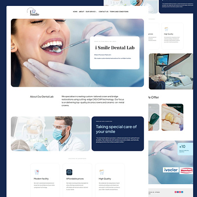 Dental Lab Website 3d animation branding design graphic design illustration logo motion graphics ui website wordpress