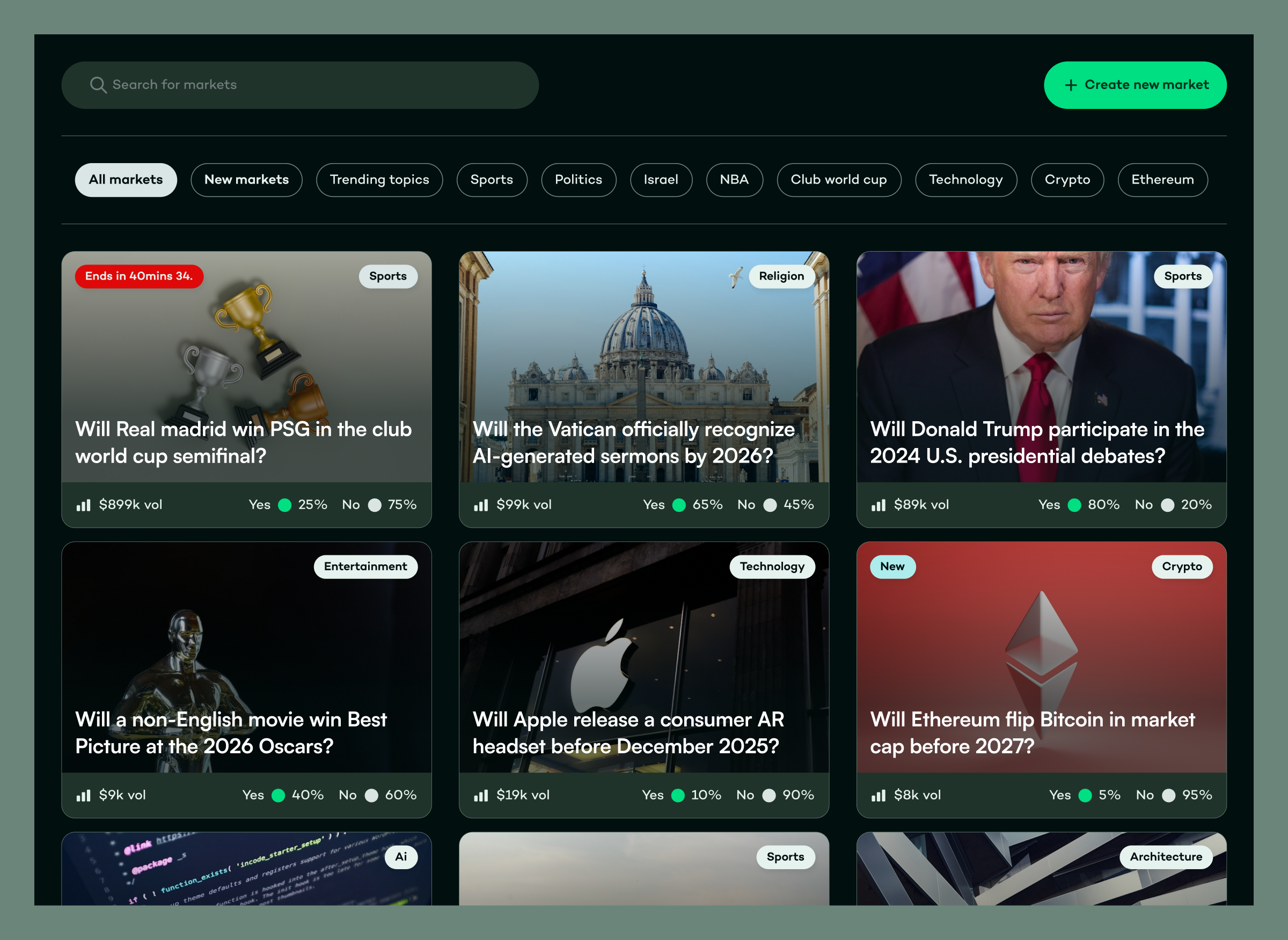 Flow for creation of conviction prediction markets conviction crypto design figma motion prediction product design prototype ui uiux web3