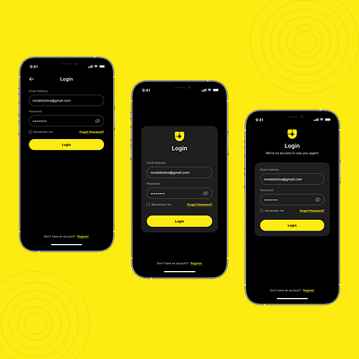 Modern Login Screen appuidesign authentication cleanui darkmodeui design figmadesign loginapp loginscreen loginui minimaldesign mobileappdesign mobiledesign mobilelogin modernui uidaily uidesign uiux userinterface uxdesign