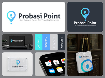 Probasi point Logo branding graphic design logo