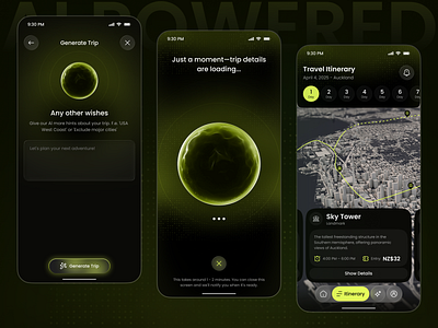 AI Travel Planner App – Plan Smarter, Travel Better ai ai app ai travel app app app design ios itinerary itinerary planner mobile mobile app product design smart travel app travel travel app travel planner ui travel tech