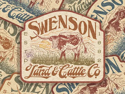 Swenson Land & Cattle Co. branding company brand logo company branding company logo cowboy design farm graphic design illustration logo ranch typeface