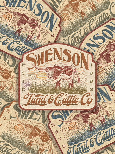 Swenson Land & Cattle Co. branding company brand logo company branding company logo cowboy design farm graphic design illustration logo ranch typeface