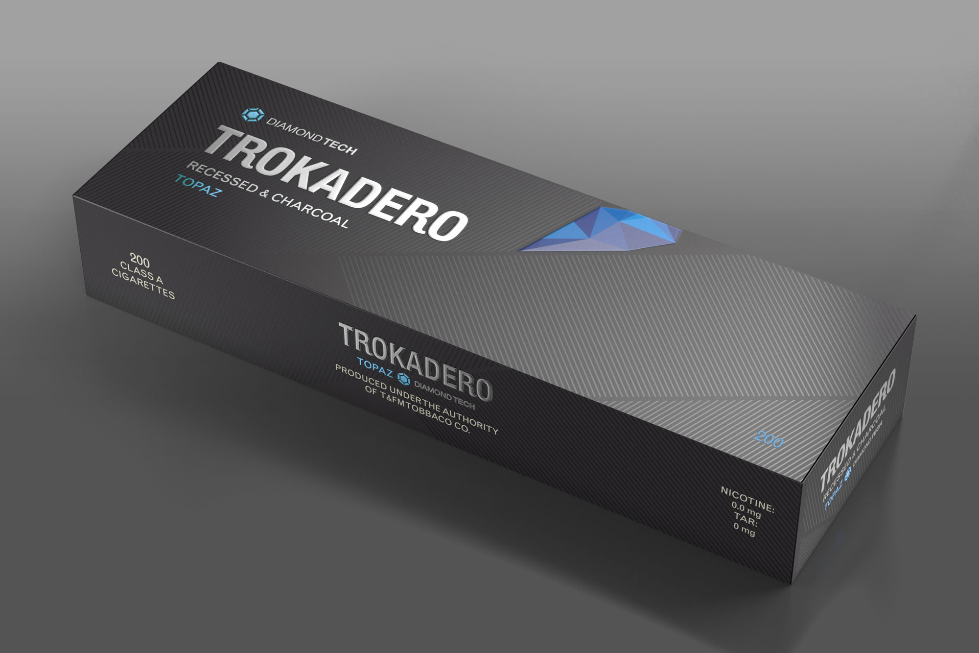 Trokadero cigarettes - design box design branding cigarettes design design packaging design print design tobacco packaging