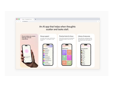 Features Section of Landing Page for Healthtech AI Assistant ai assistant b2b features healthcare medtech startup ui ux web wellness