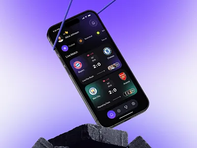 Sports Mobile App UI Design – Real-Time Updates & Team Tracking app app design athlete app football app ios live scores match stats app mobile mobile app product design sports sports app design sports tech sports training app team management app