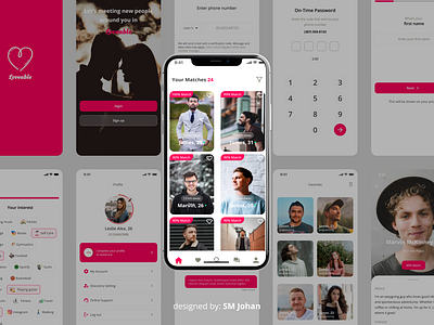 Loveable - Conservative Dating App Design app app design case study dating app design dribbble shot figma interactive design loveable minimalist design mobile app modern web design responsive layout ui uiux user interface uxui design web design inspiration