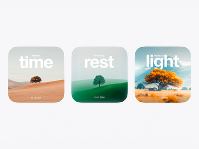 Mindfulness App Icon Series app app design app icon series app icons design graphic design icon series mindfullness mindfullness app mobile app natur inspired nature typography ui ui design ux ux design