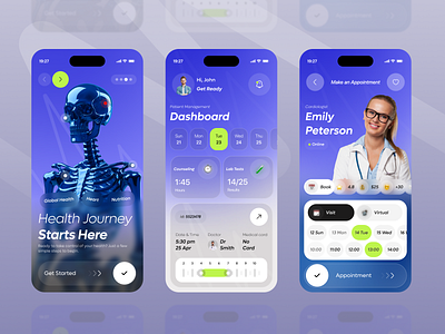Health care application mobile ui design app app design b2b broker clinic design health healthcare insurance ios medical medical care medtech mobile mobile app pmr saas telemedecine uhr uxdesign