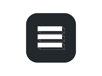 Menu Backup & Restore app icon app logo basic black black and white branding flat logo menu menu backup restore menu icon menu lgoo minimal mono monograph monograpic simple structural mark white wordpress