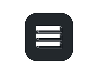 Menu Backup & Restore app icon app logo basic black black and white branding flat logo menu menu backup restore menu icon menu lgoo minimal mono monograph monograpic simple structural mark white wordpress