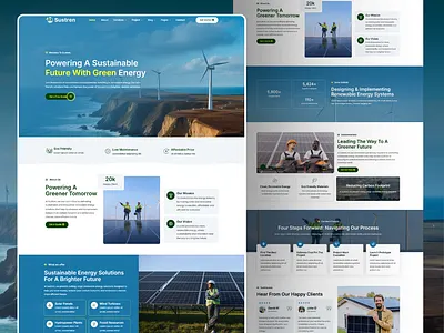 Sustren — Solar & Renewable Energy Elementor Template Kit clean energy corporate eco business eco technology elementor green green energy website landing page landingpage renewable energy solar panel solar website webdesign wordpress