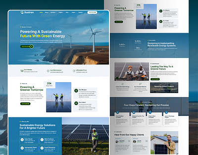 Sustren — Solar & Renewable Energy Elementor Template Kit clean energy corporate eco business eco technology elementor green green energy website landing page landingpage renewable energy solar panel solar website webdesign wordpress