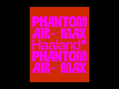 Nike Phantom Air Max x Haaland Ad air max creative design graphic design marketing nike nike poster phantom pink poster posterdesign product launch red sports sports markenting typography