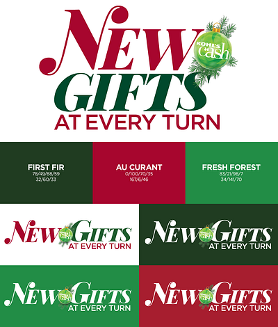 New Gifts At Every Turn Lockup art direction branding graphic design illustration logo typography vector
