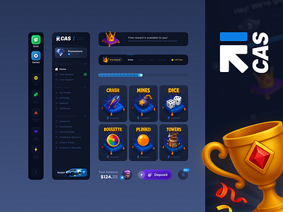 Gambling UI KIT branding casino casino interface crash crypto casino dark interface dark ui gambling gambling ui game kit game ui gaming online casino roulette slots table games ui kit web casino