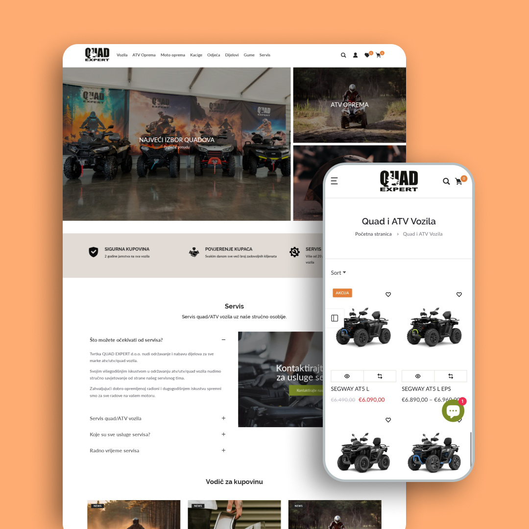 Quad Expert design shopify ui ux web shop