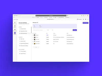 Role Management Page - Settings - Fintech design fintech graphic design role management saas settings ui