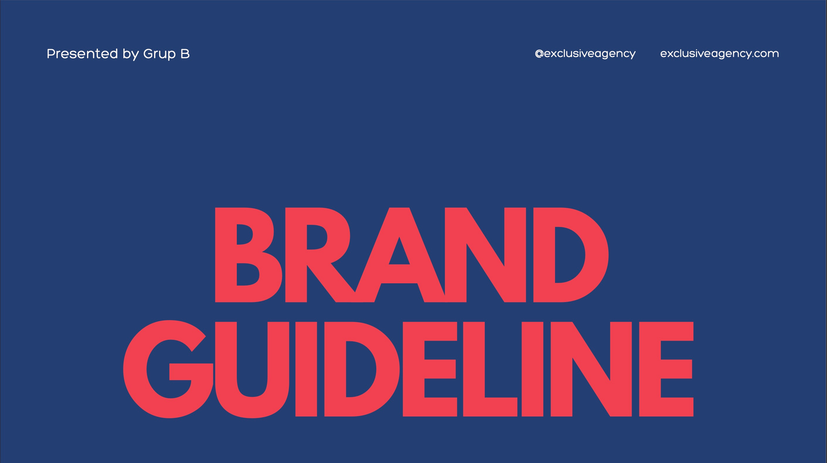 Recommendation Brand Guidline for Exclusive Agency adobe photoshop brand brand guideline brandguideline branding concept design graphic design guideline moodboard photoshop promotion