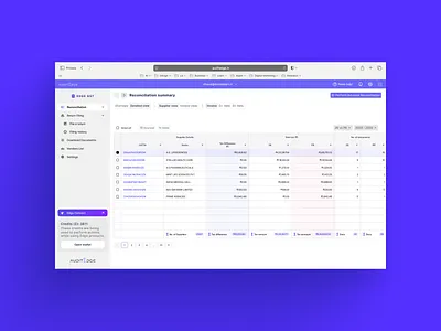 Table View - Tax Management Tool - Fintech - SaaS design fintech graphic design saas table view tax management tool ui