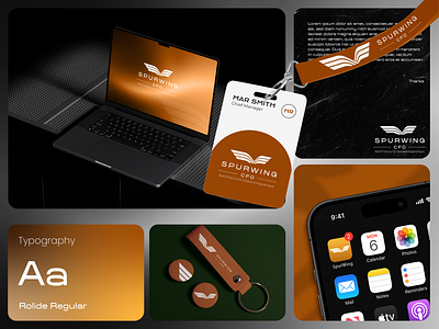 Spurwing CFO Branding brand guide branding brown ceo cfo design finance financial fiverr graphic design illustration logo logo design modern signature logo unique