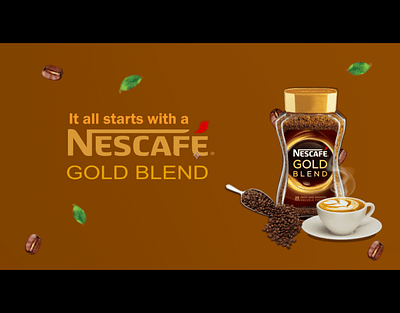 It all starts with a Nescafe Gold Blend 2d after effects animation cgi ads coffee ads graphics designer motion graphics nescafe nescafe video nestle photoshop product motion product video