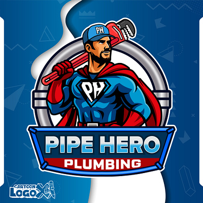 Cartoon Logo for Pipe Hero Plumbing – by Cartoon LogoX austin texas cartoon logo cartoon logox cartoon logox design cartoon of a plumbing logo cartoon plumber cartoon plumber logo cartoon plumber man mascot logo mascot plumber logo plumber cartoon plumber mascot vector logo plumber with plumbing wrench plumbing cartoon logo plumbing mascot logo plumbing services logo