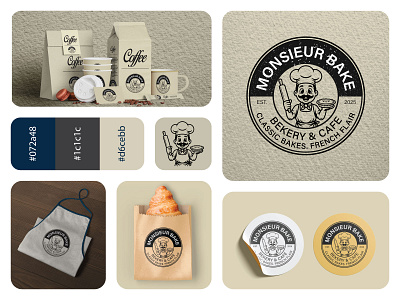 Monsieur Bake – Vintage French Bakery Logo Design ( food logo) bakerybranding bakerylogo brandidentity cafebranding characterlogo coffeebranding customlogo dribbbble logo dribbblelogo foodlogo frenchbakery handdrawnlogo logodesign logoinspiration retrologodesign vectorlogo vintagelogo