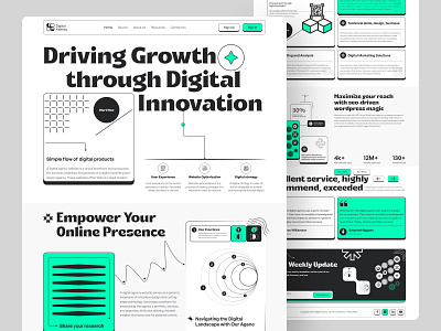 Digital Agency Landing Page agency best designer crypto digital agency ecommerce elearning top designer trending ui ui designer uiux uiux designer webdesigner website website designer