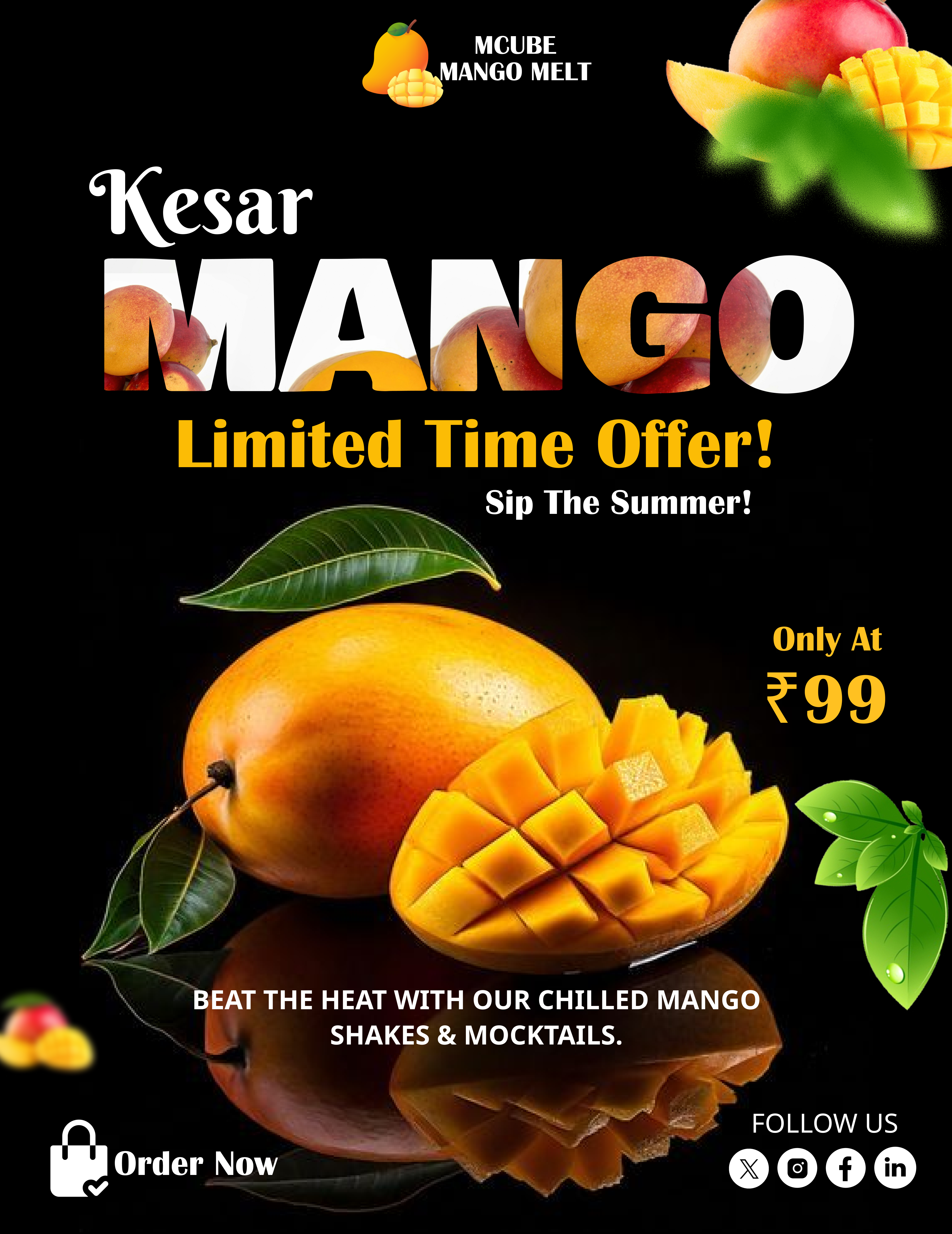 Mango Poster Design 3d animation branding design figma graphic design healthy food branding illustration logo motion graphics ui website