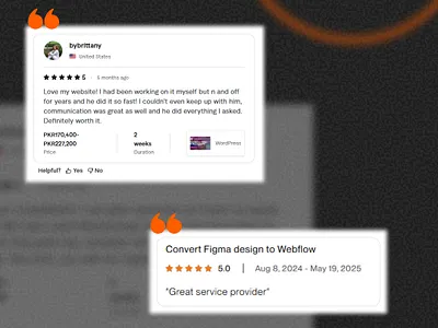 Websites- Landing Page development -Client's Testimonials clients testimonial customer review design framer website landing page ui uiux web design webflow wordpress