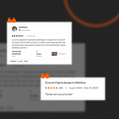 Websites- Landing Page development -Client's Testimonials clients testimonial customer review design framer website landing page ui uiux web design webflow wordpress