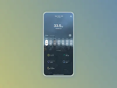 UI Challenge Day 24 - Weather app screen design