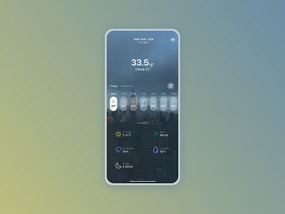 UI Challenge Day 24 - Weather app screen design