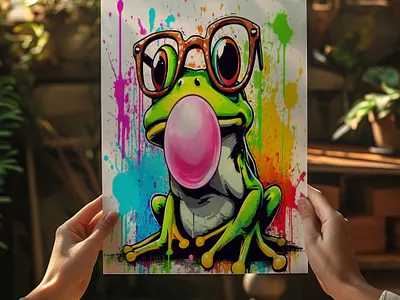 Funky Frog Art design graphic design