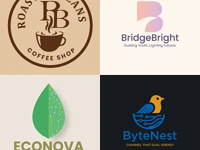 Logo Design Showcase: Conceptual Explorations Exploring diverse branding design illustration logo minimal typography ui