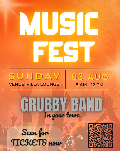 Music Concert Flyer concert flyer concert post concert poster flyer graphic design graphic designing instagram design instagram post motion graphics music band music fest design music fest poster orange background shinny design social media design social media flyer social media poster yellow poster