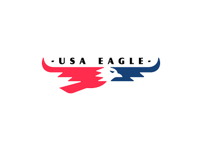 Eagle Mark Logo american animal bird branding design eagle falcon hawk logo logo design logos mark mascot minimal negative space simple usa wing