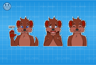 Cute Otter Fursona Stickers - Commissions are open! supportartists