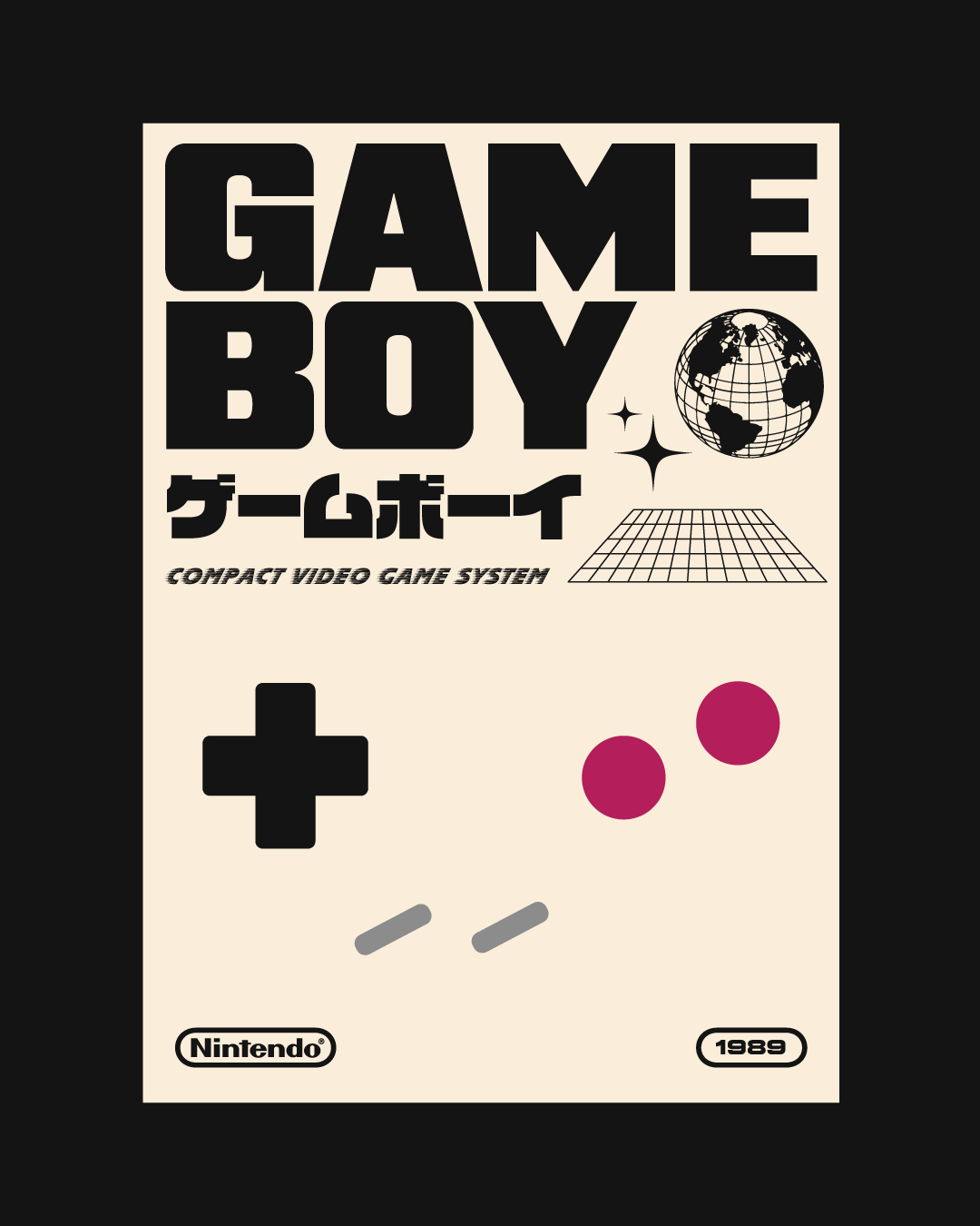 Game Boy Poster branding design faelpt gameboy illustration instagram lettering poster type typedesign typography ui