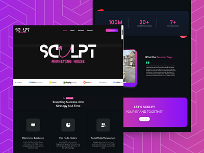 Website For Marketing Agency | Web design | UI/UX | Landing Page ad agency agency landing branding firm business ui clean design content marketing corporate website creative agency digital agency marketing agency marketing website minimal layout professional ui responsive website seo agency strategy agency ui ux web design
