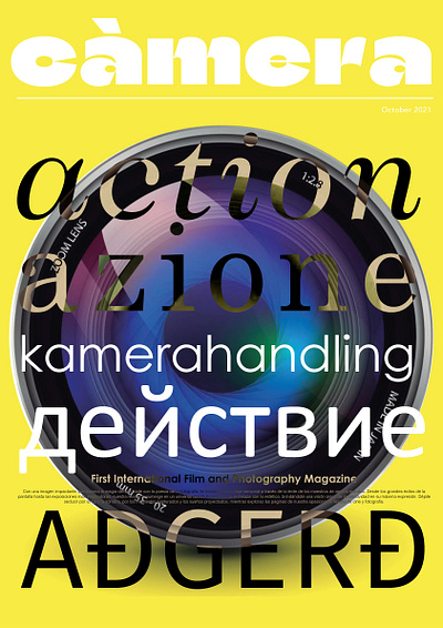 Magazine cover design – Film & Photography editorial graphic design illustration