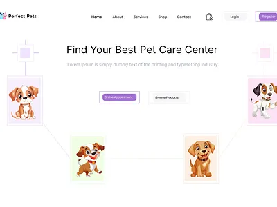 Pet Care Website Design In Figma design uiux design trends website wix