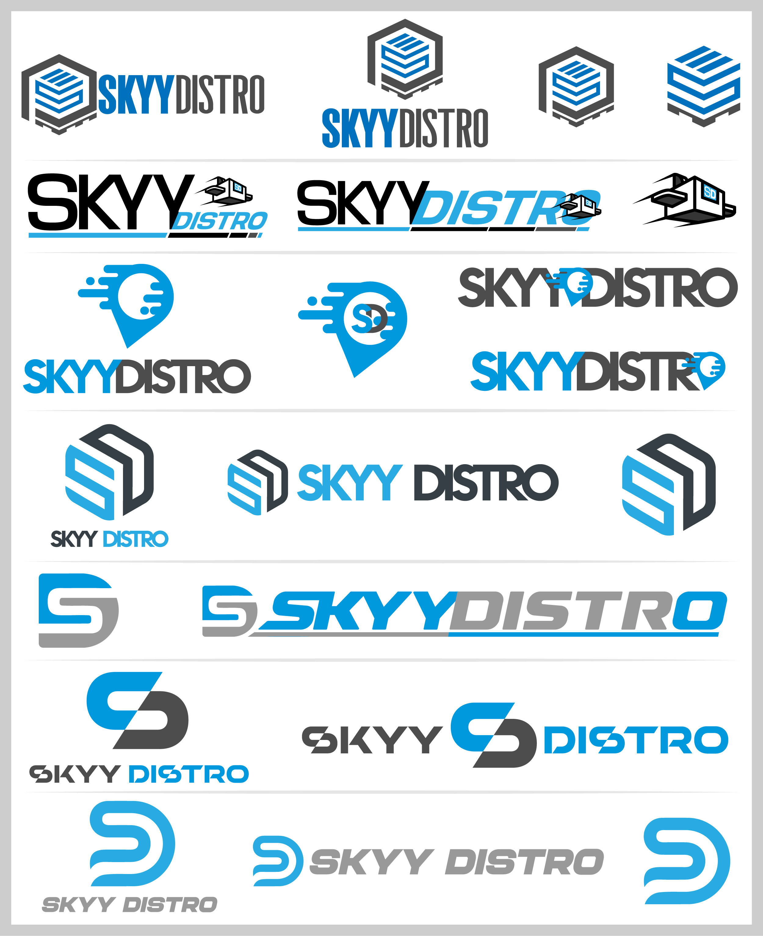 Skyy Distro - Logo Development Package corporate logo graphic designer logo logo design logo designer logo development mascot design monogram design
