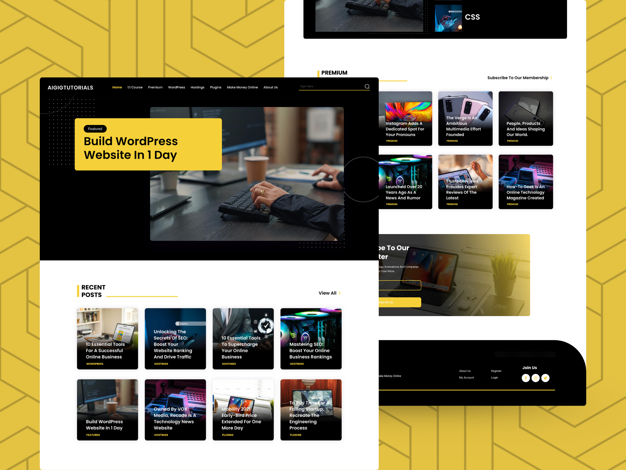 Example of Affordable Website Design With Templates