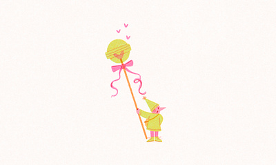 A Tiny, but Heartwarming Gift art artwork candy design dessert fairy gift heart illust illustration ipad liebe line lollipop love memory photoshop record ribbon tweetyheather