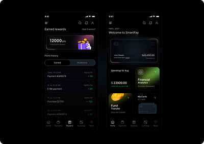 SmartPay Fintech App Design app design app ui app ui design design finanace fintech fintech app interface design latest modern ui ui design