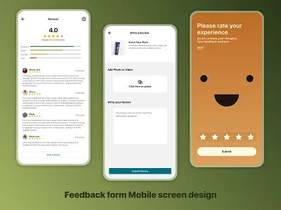UI Challenge Day 31 - Feedback form mobile screen design