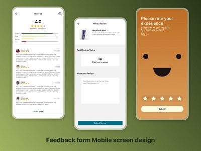 UI Challenge Day 31 - Feedback form mobile screen design