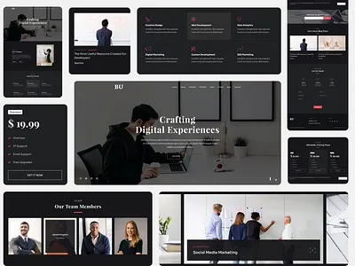 Throwback – Digital Agency Website Concept agencywebsite creativeagency darktheme designthrowback multipurpose ui uidesign webdesign
